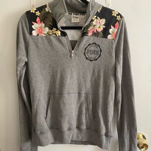 Victoria’s Secret, PINK. Hibiscus half zip seater